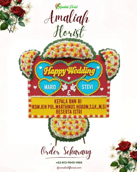 Papan Bunga Pernikahan Sidakarya